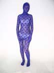 Blue Unisex Lace Zentai Catsuit